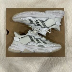 Adidas White and Gray Athletic Shoes